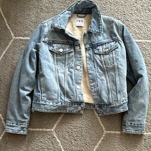 Zara Faded Blue Denim Jacket